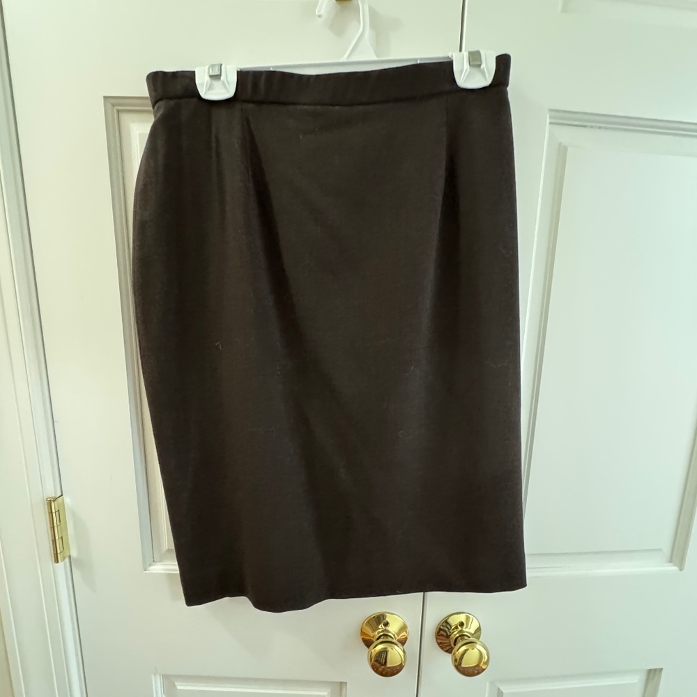 Dana Buchman brown wool pencil skirt size12